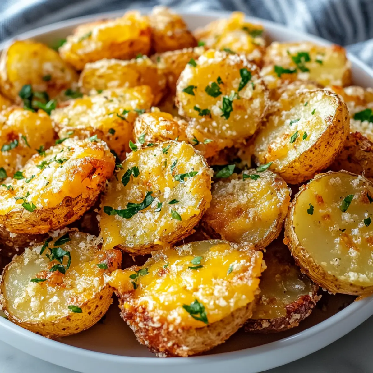 Crispy Cheesy Garlic Potatoes