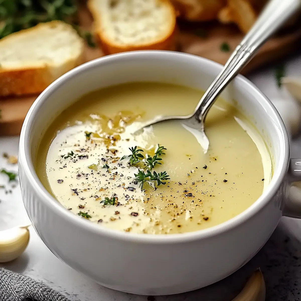 Easy Country French Style Garlic Soup