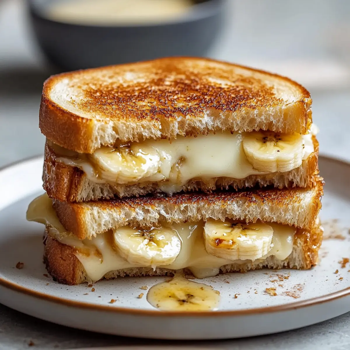 Honey Banana Grilled Cheese Sandwich