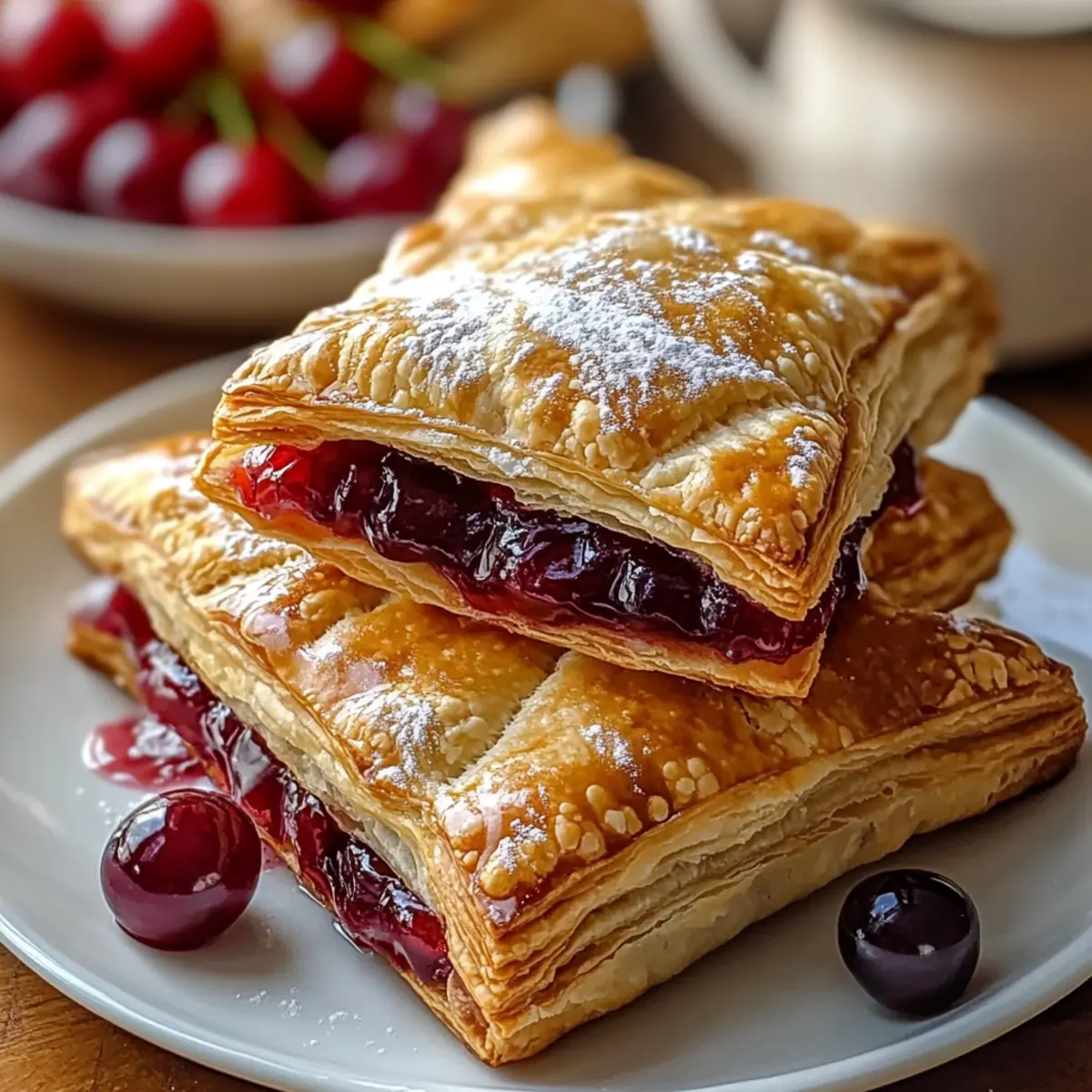 Homemade Cherry Puff Turnovers