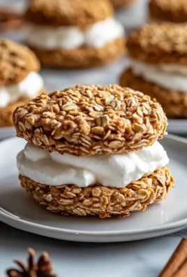 Easy Spiced Eggnog Oatmeal Cream Pies