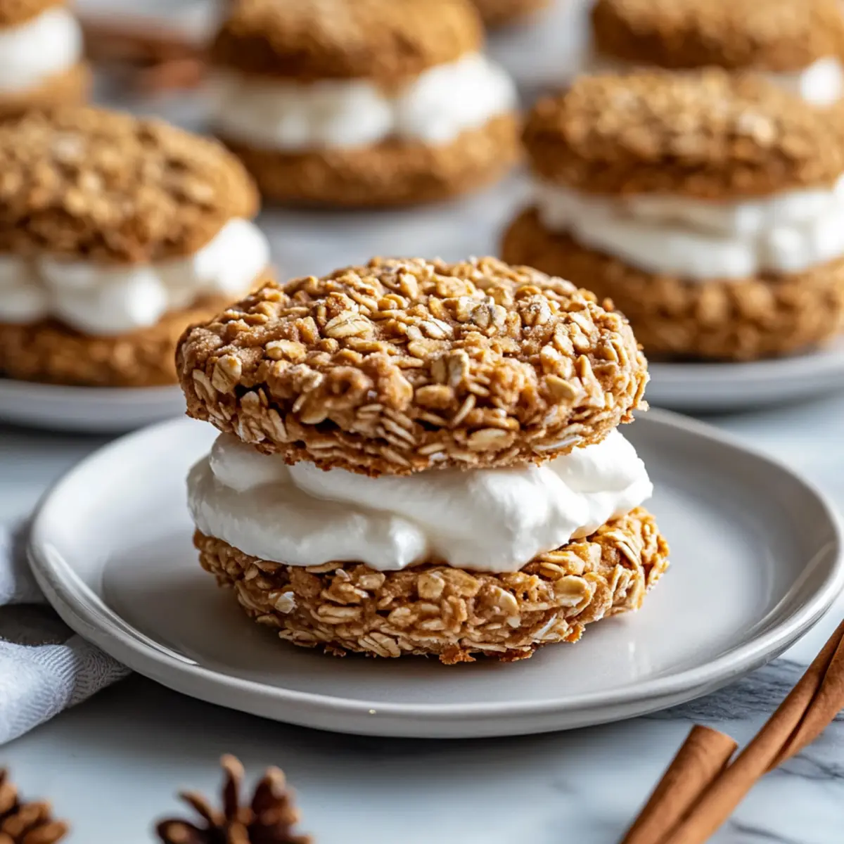 Easy Spiced Eggnog Oatmeal Cream Pies