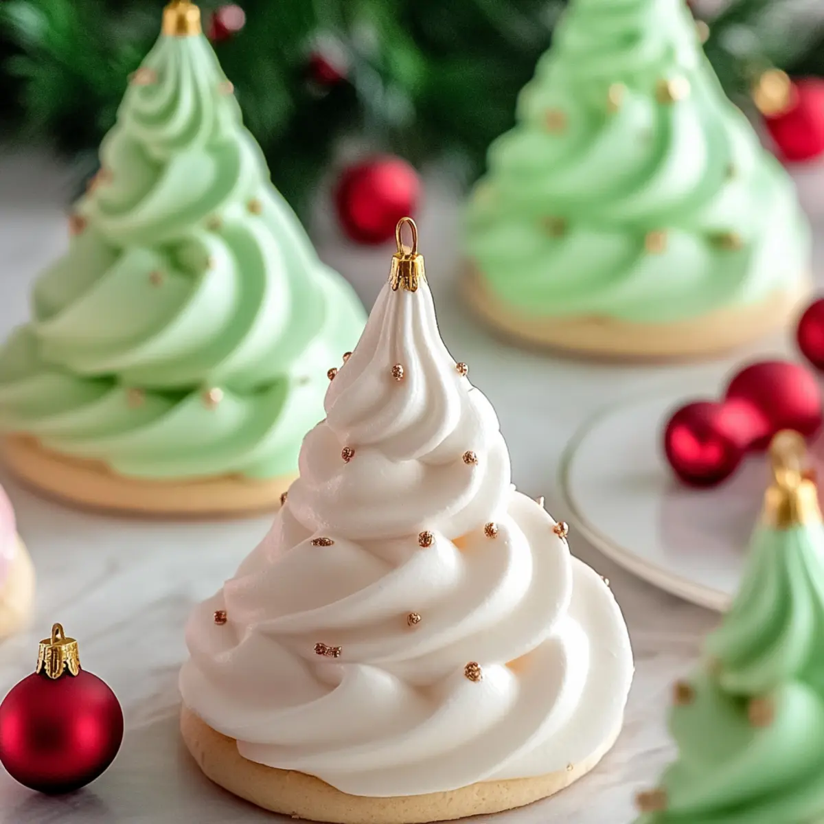 Festive Meringue Christmas Trees
