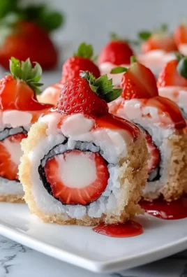 Strawberry Shortcake Cheesecake Sushi Rolls