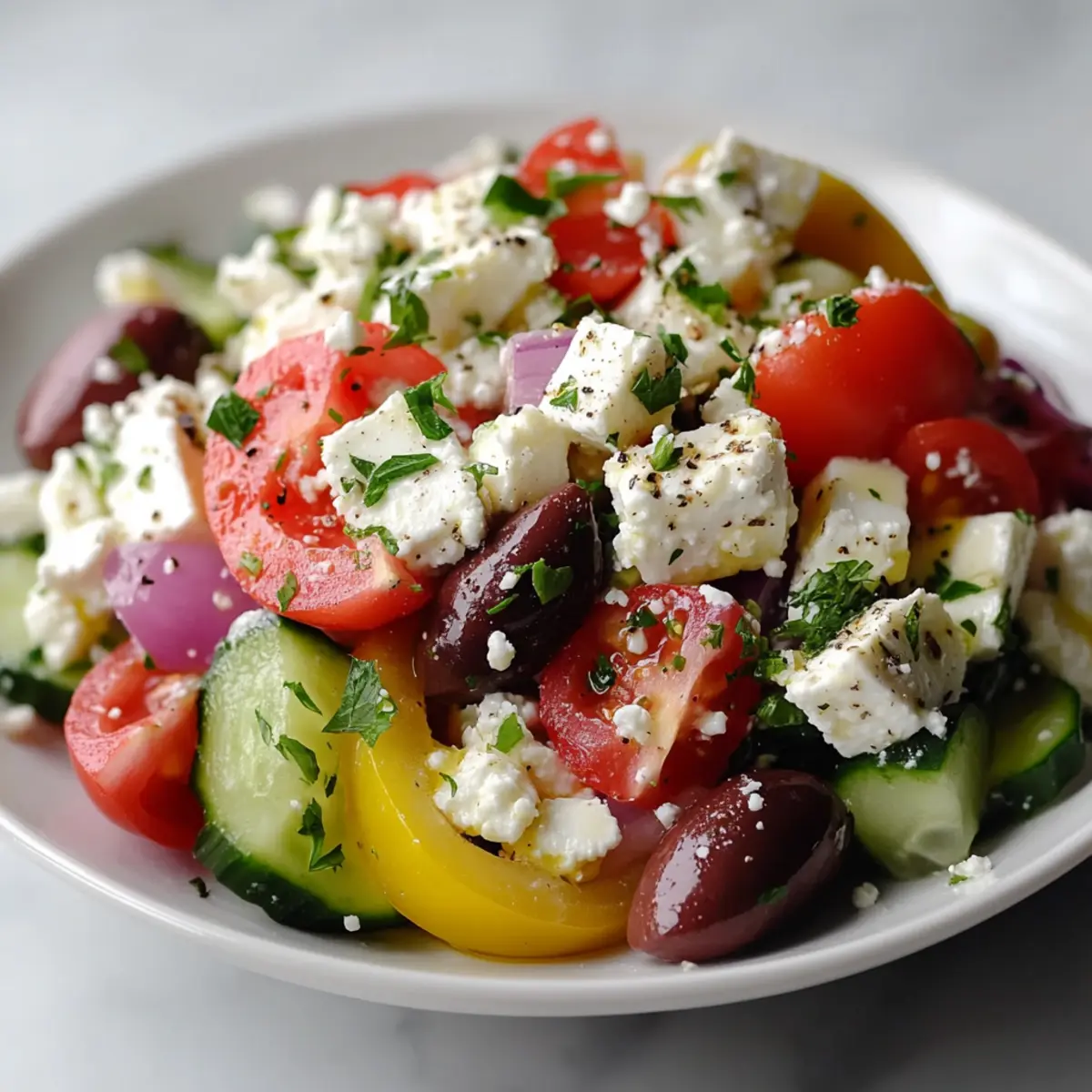 Greek Cottage Cheese Salad