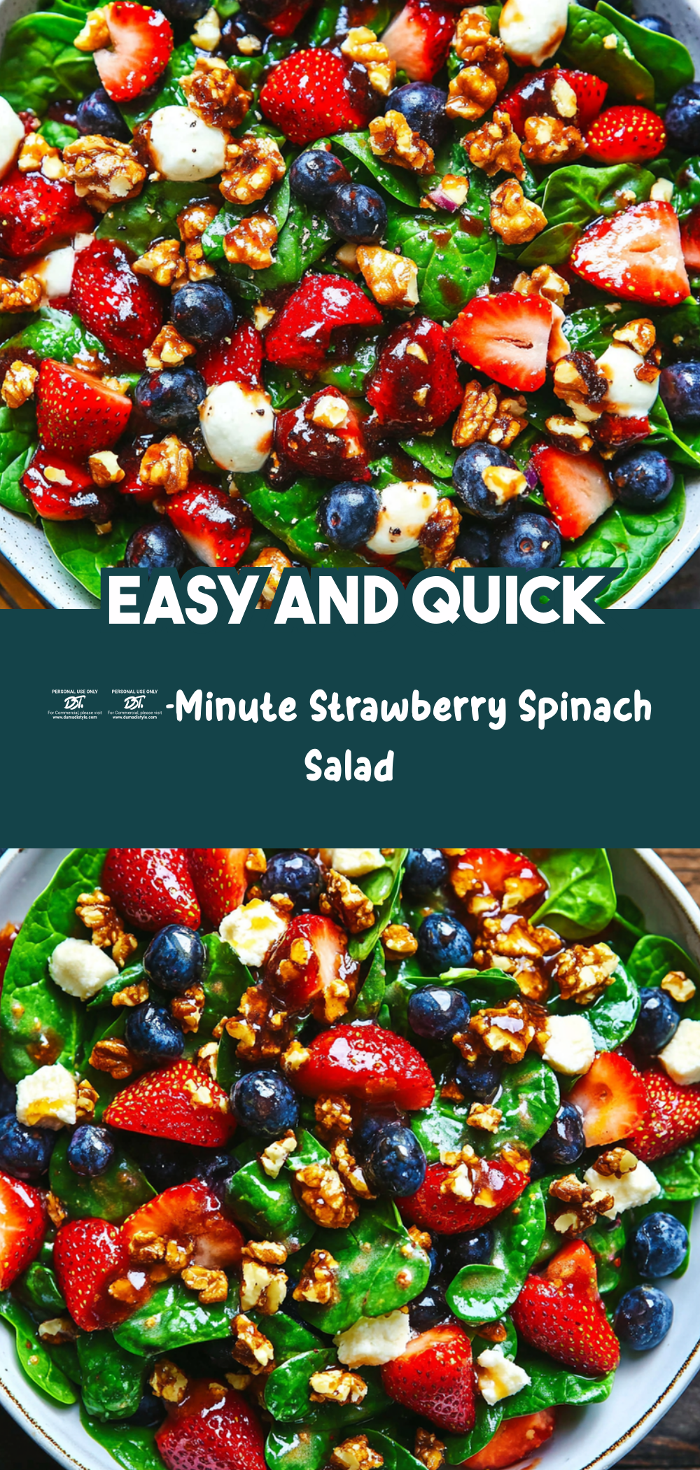 15-Minute Strawberry Spinach Salad