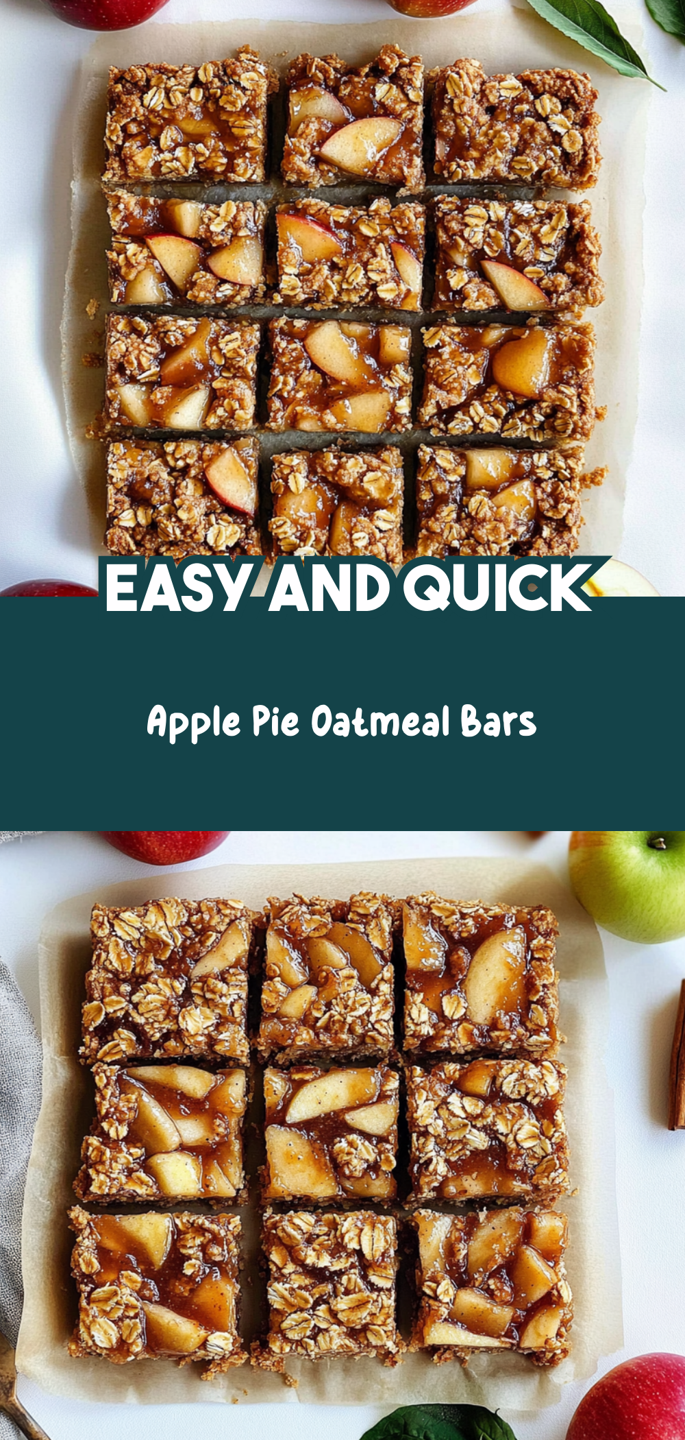 Apple Pie Oatmeal Bars