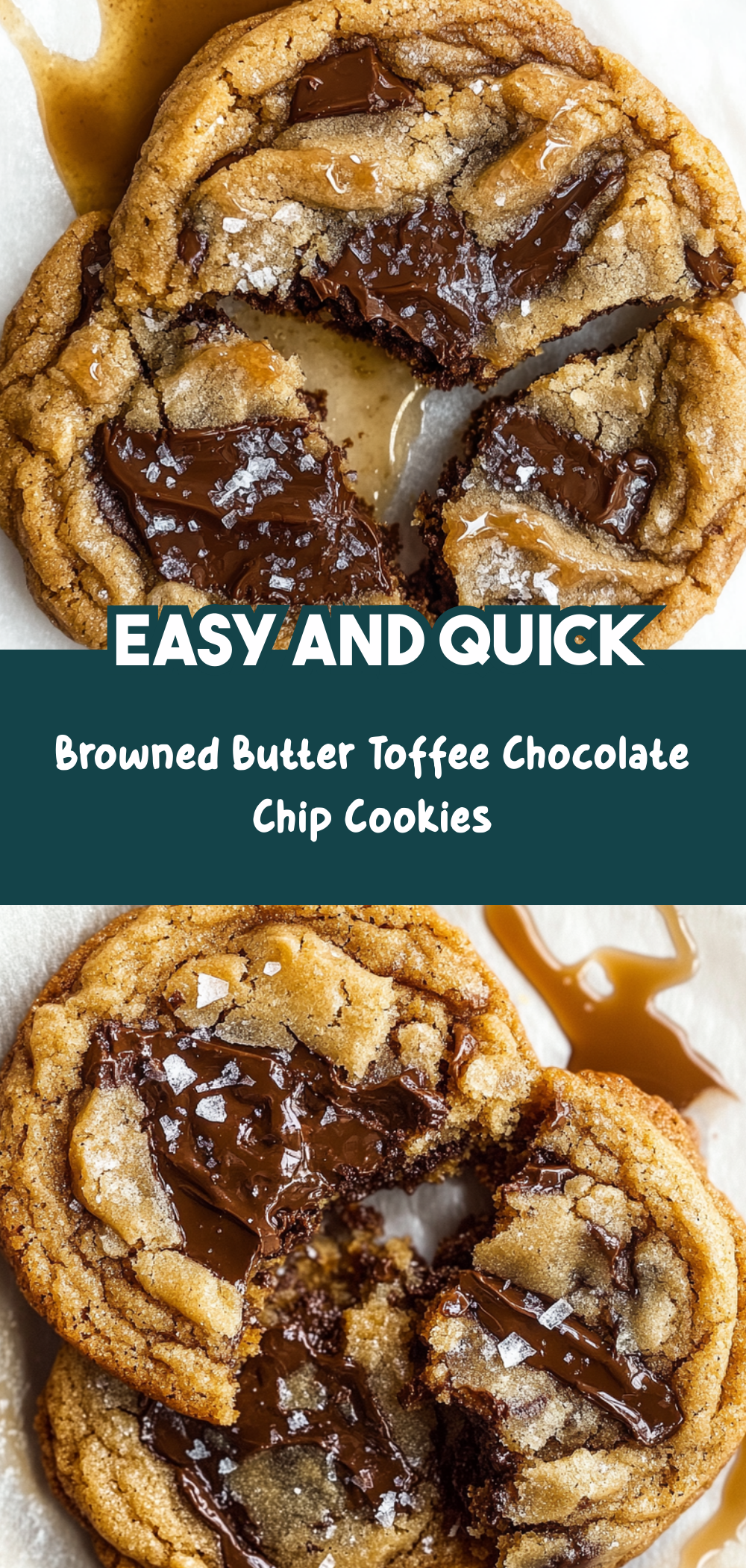 Browned Butter Toffee Chocolate Chip Cookies