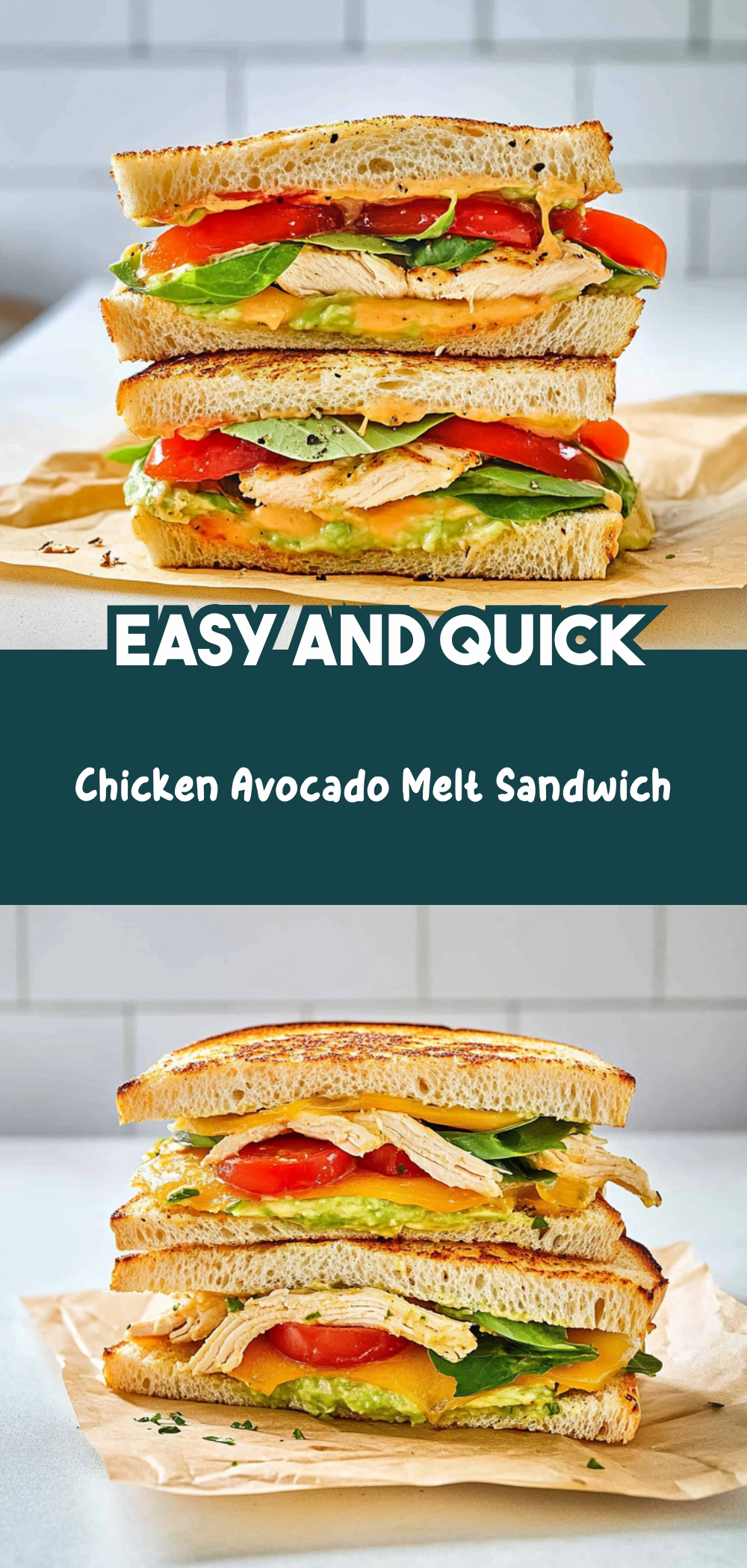 Chicken Avocado Melt Sandwich