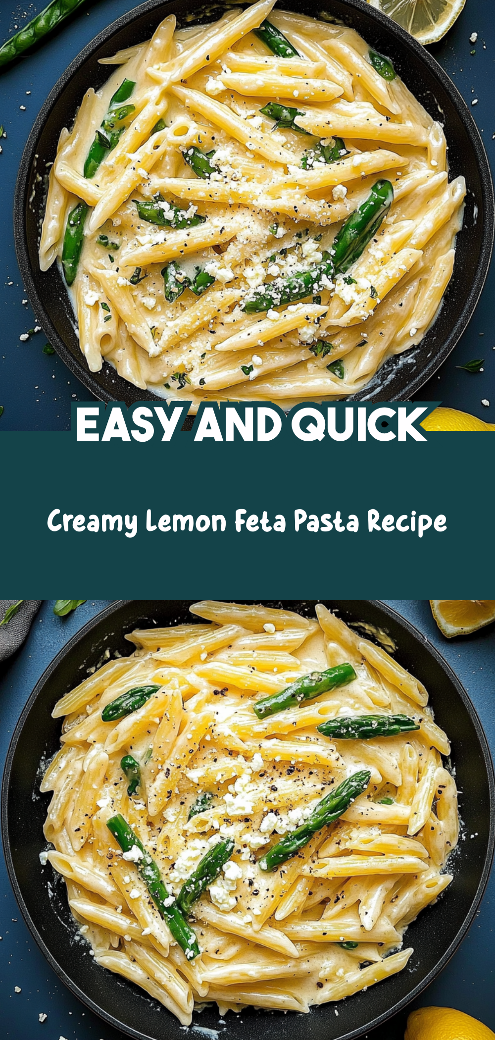 Creamy Lemon Feta Pasta Recipe