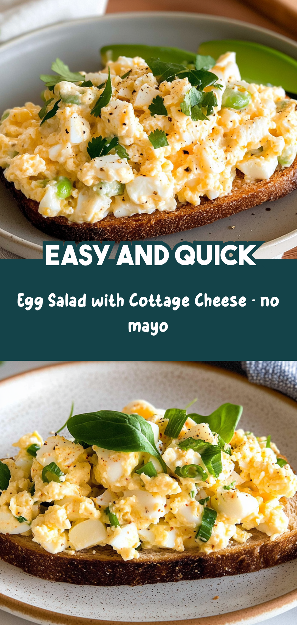 Egg Salad with Cottage Cheese - no mayo!