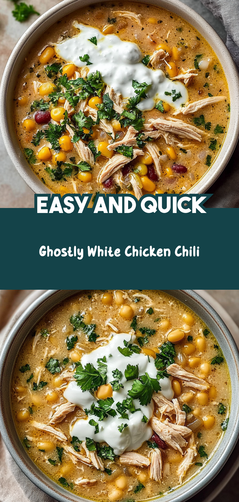 Ghostly White Chicken Chili