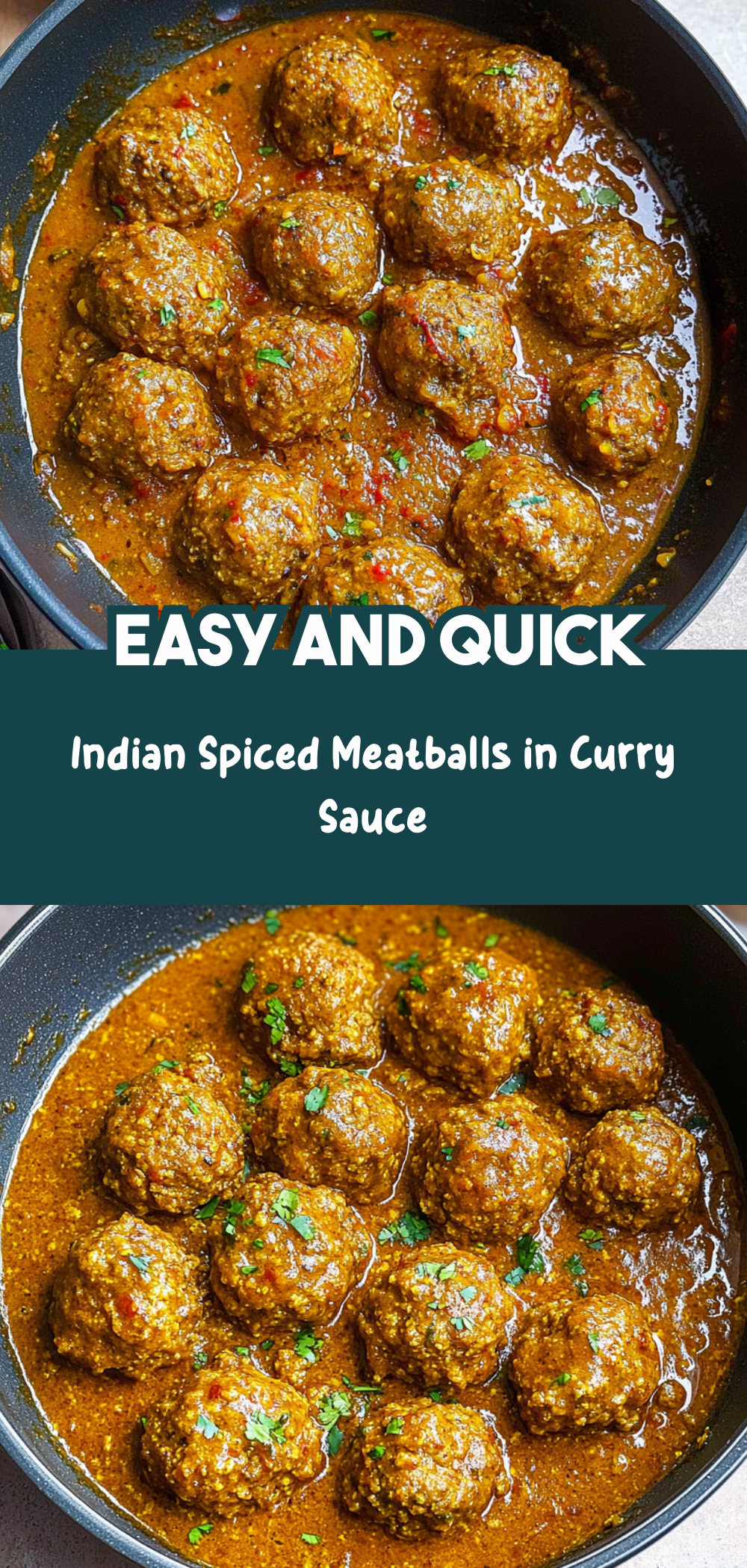 Indian Spiced Meatballs in Curry Sauce