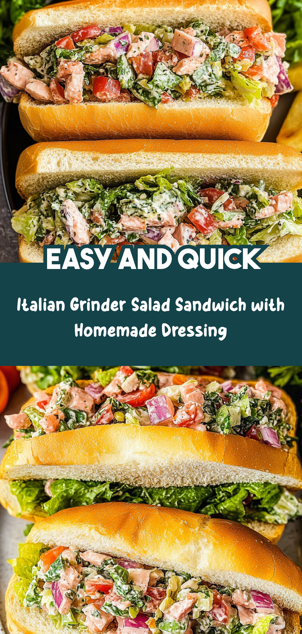 Italian Grinder Salad Sandwich