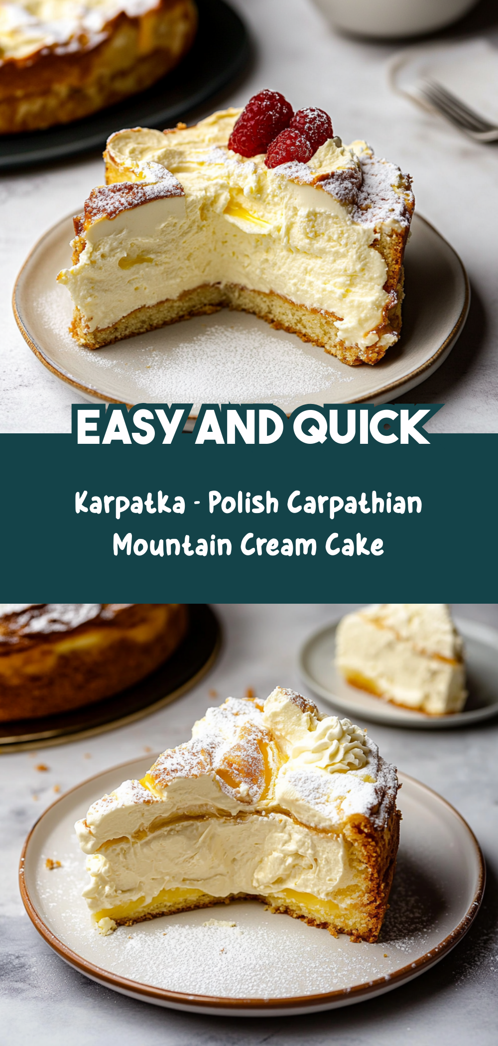 Karpatka - Polish Carpathian Mountain Cream Cake