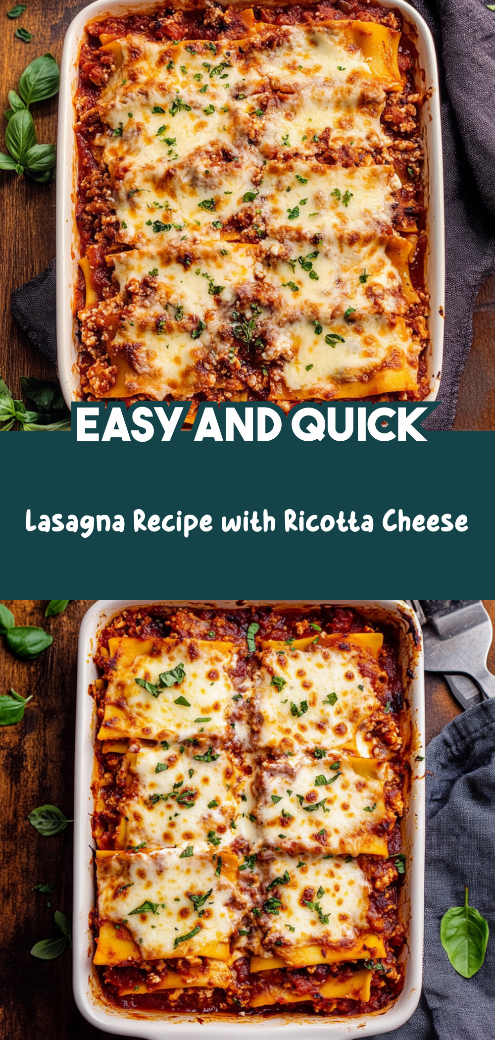 Lasagna Recipe with Ricotta Cheese