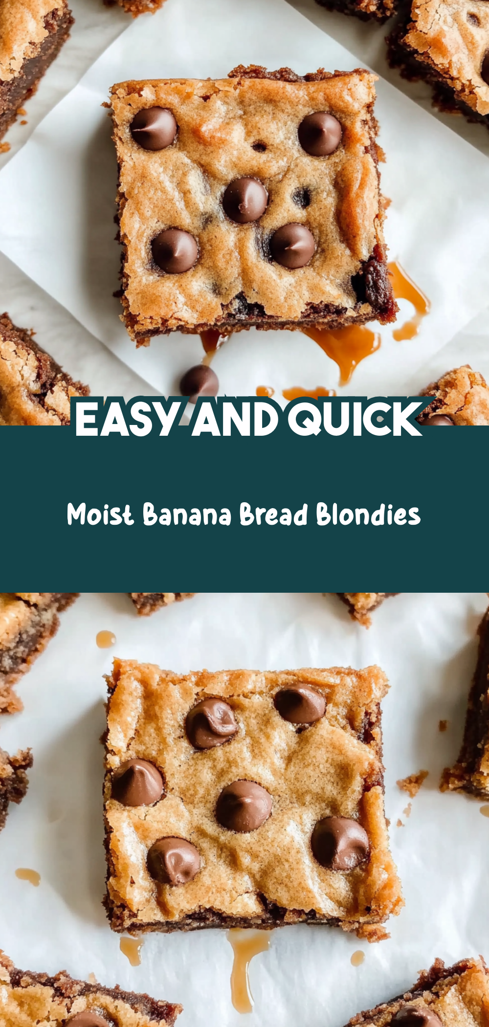 Moist Banana Bread Blondies