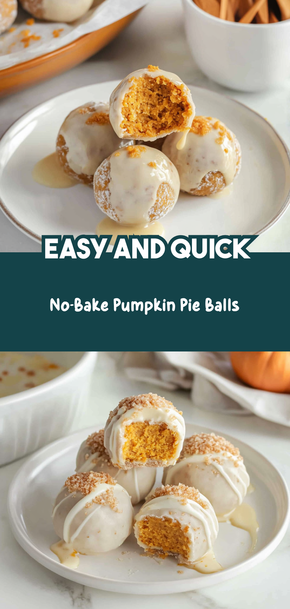 No-Bake Pumpkin Pie Balls