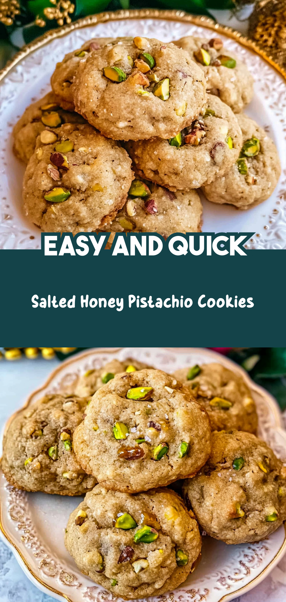 Salted Honey Pistachio Cookies