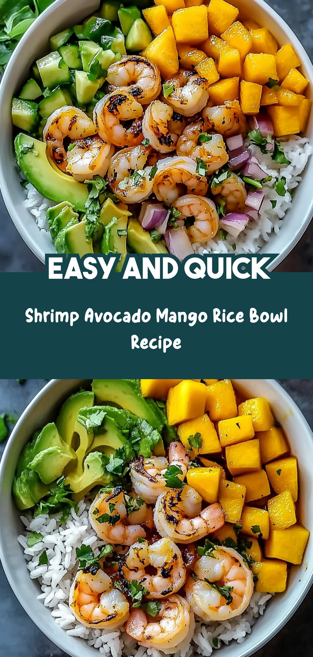 Shrimp Avocado Mango Rice Bowl Recipe