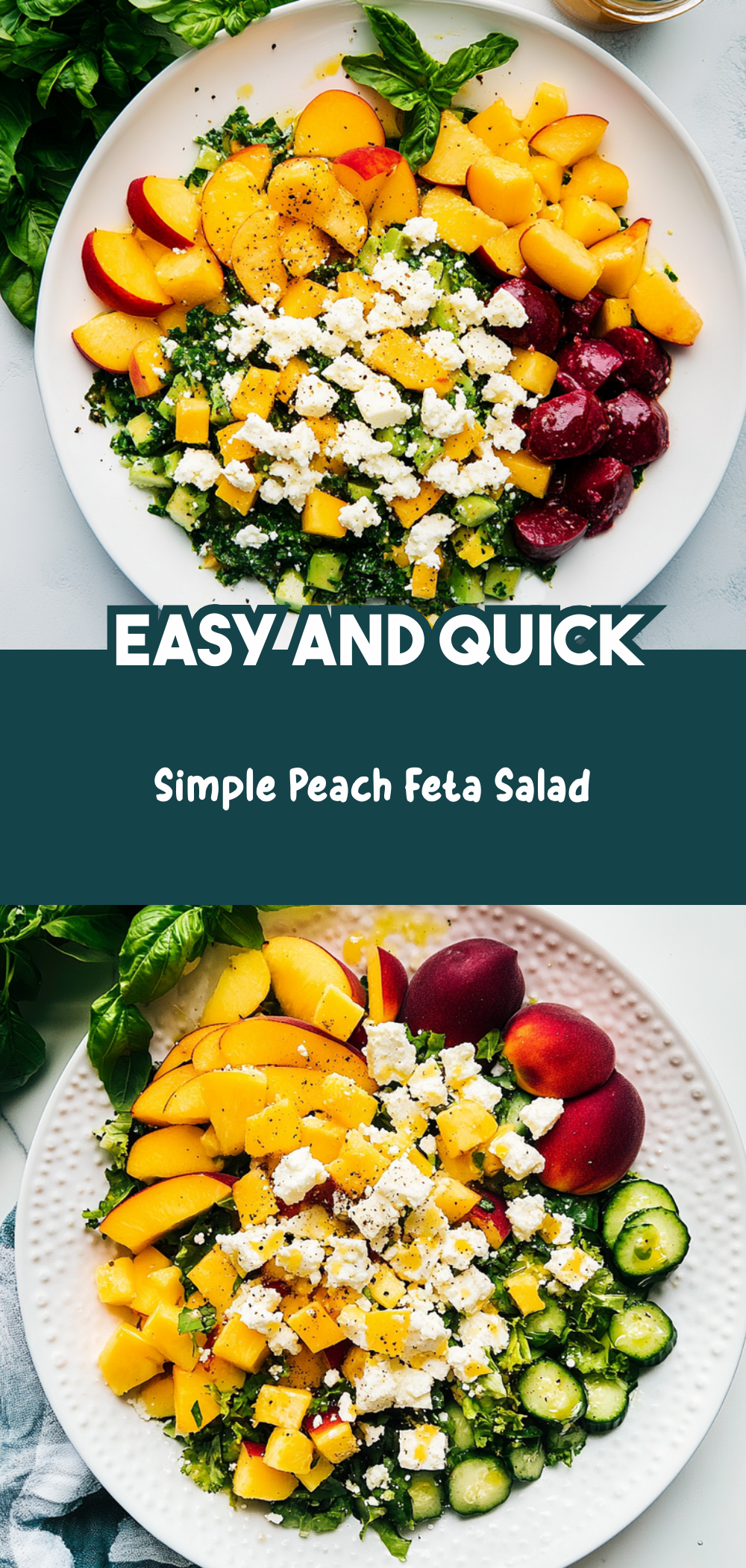 Simple Peach Feta Salad