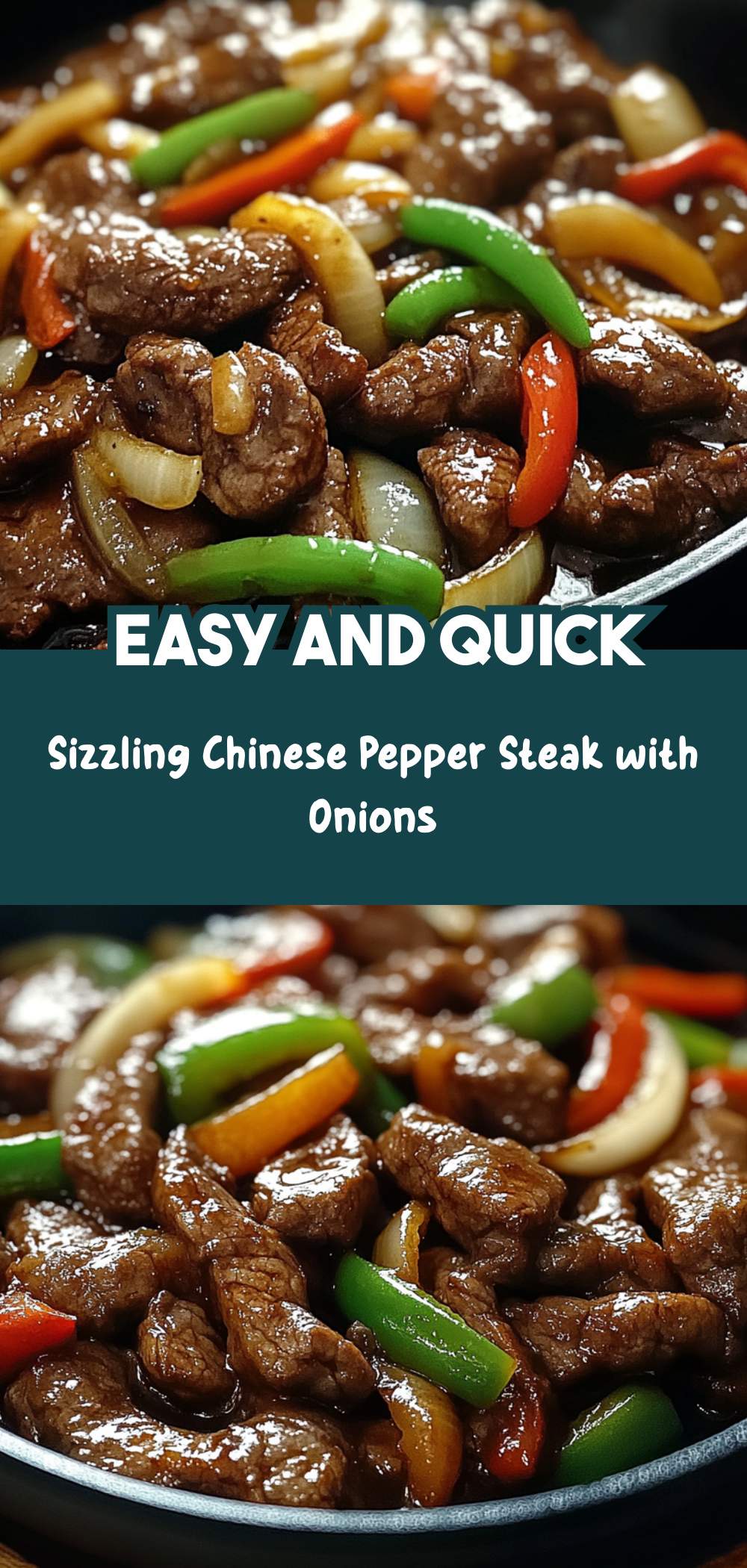 Sizzling Chinese Pepper Steak with Onions