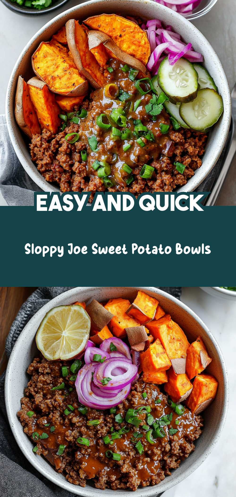 Sloppy Joe Sweet Potato Bowls
