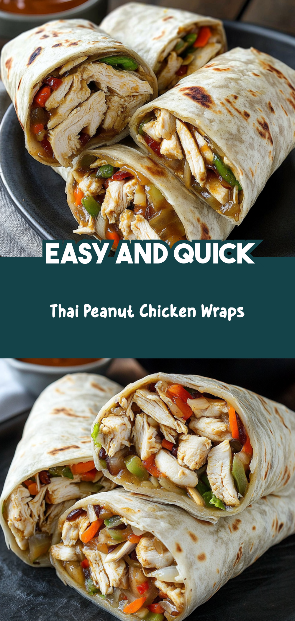 Thai Peanut Chicken Wraps