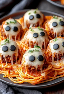 Spooky Spaghetti & Cheesy Monster Meatballs