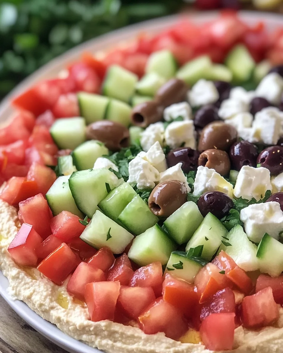 7 Layer Greek Hummus Dip