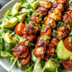 BBQ Chicken Skewer Salad