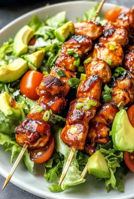 BBQ Chicken Skewer Salad