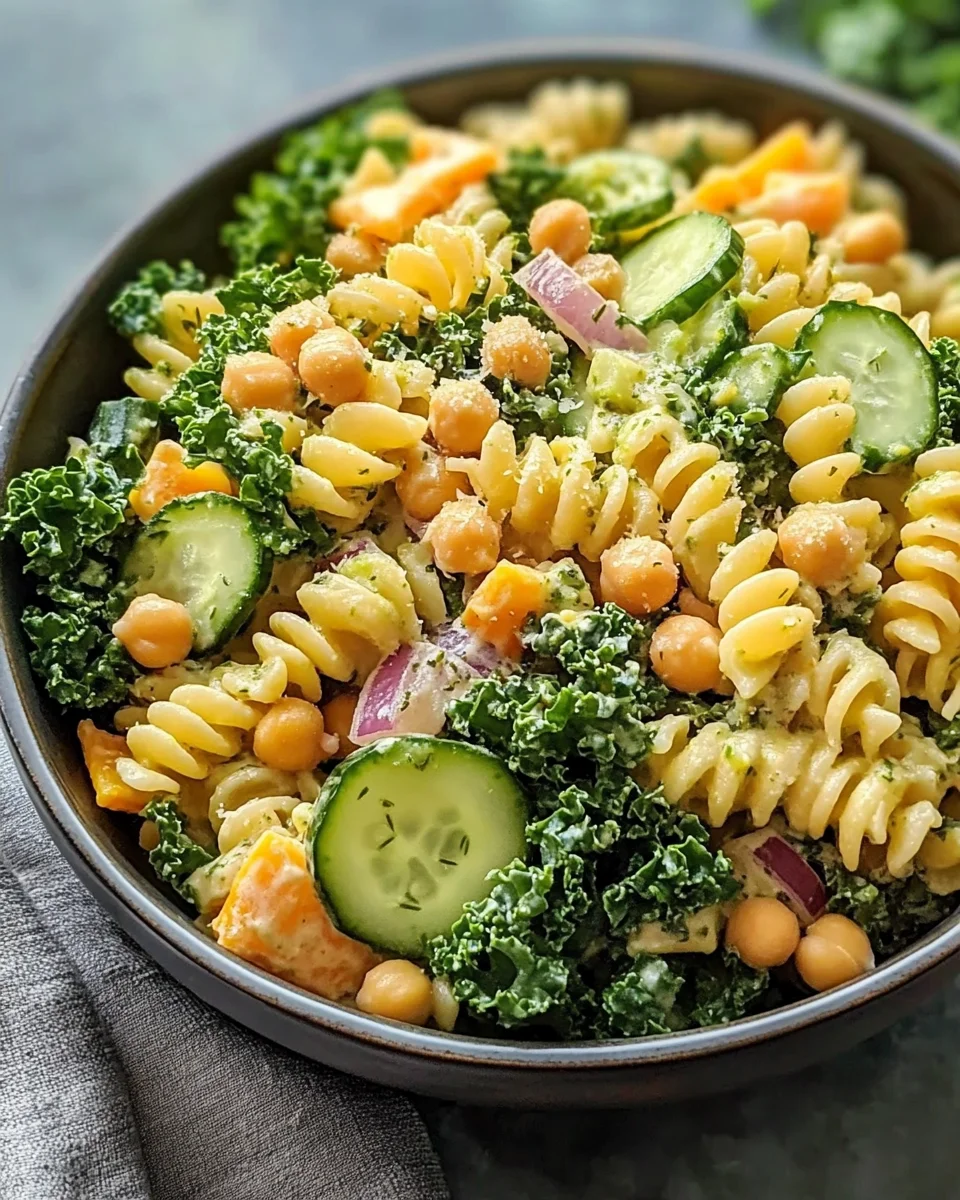 Best High Protein Dill Pickle Pasta Salad