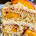 Best Peach Cake with Brown Sugar Frosting
