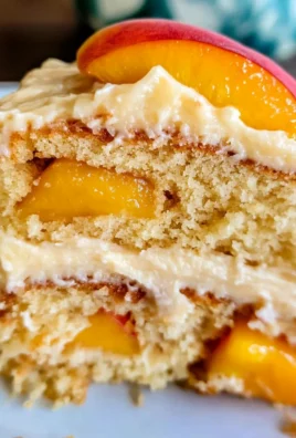Best Peach Cake with Brown Sugar Frosting
