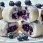 Blueberry Cream Mochi Buns