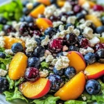 Blueberry Peach Feta Salad