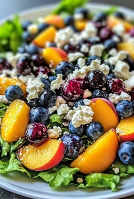 Blueberry Peach Feta Salad
