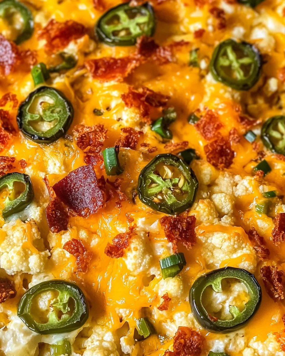 Cauliflower Jalapeño Popper Casserole