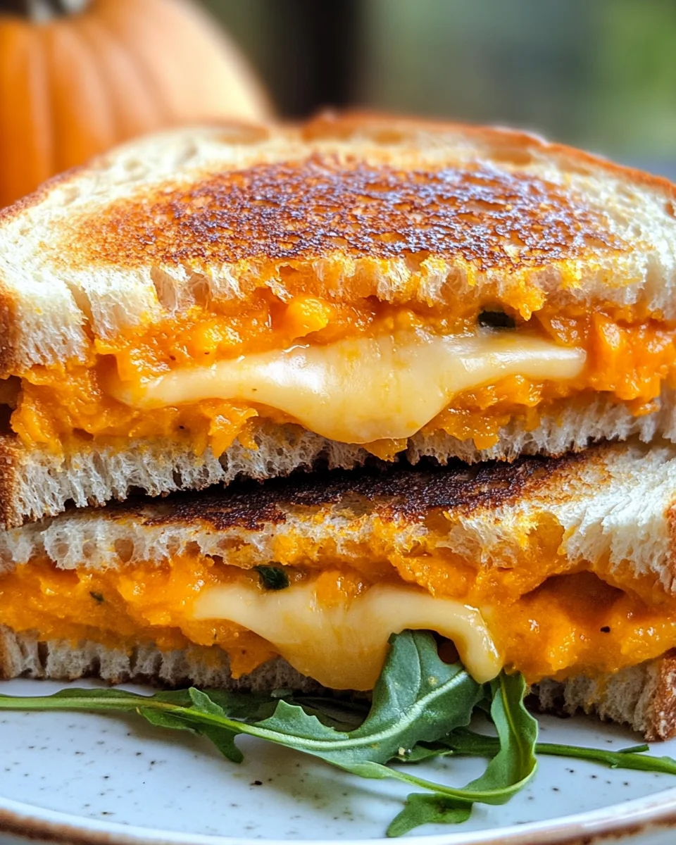 Cheddar Pumpkin Healthier Grilled Cheese