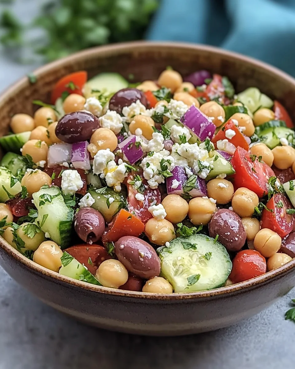 Classic Mediterranean Chickpea Salad