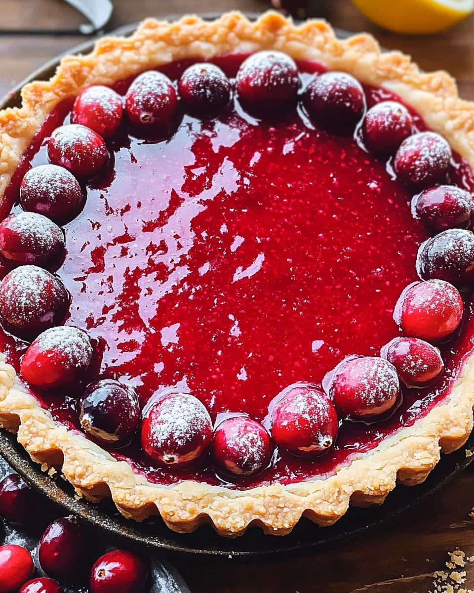 Cranberry Curd Tart