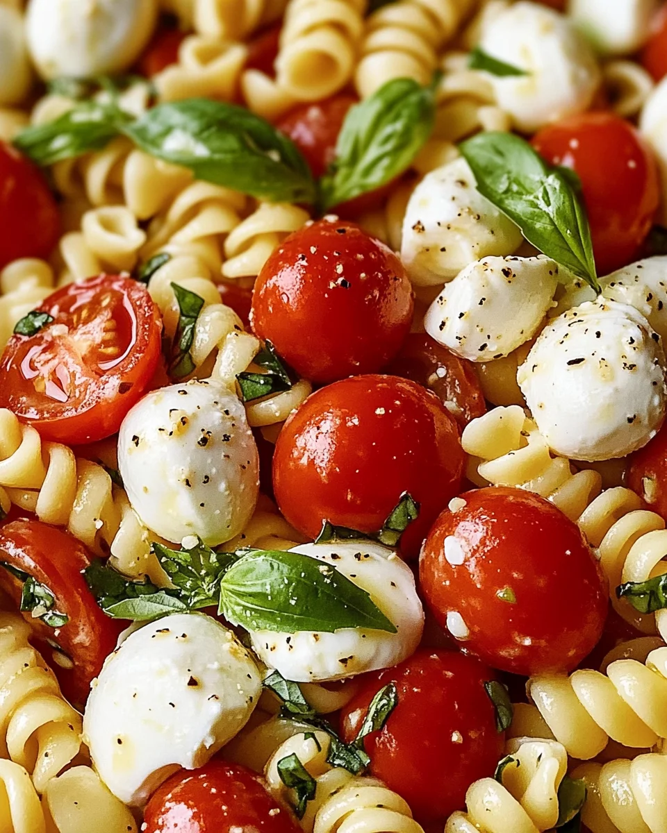 Creamy Caprese Pasta Salad