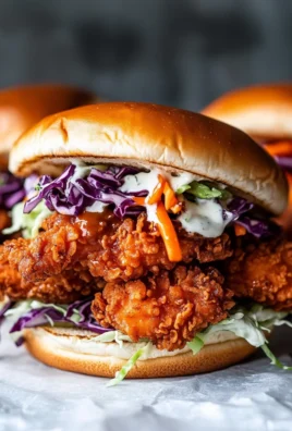 Crispy Buffalo Chicken Sandwich with Ranch Slaw