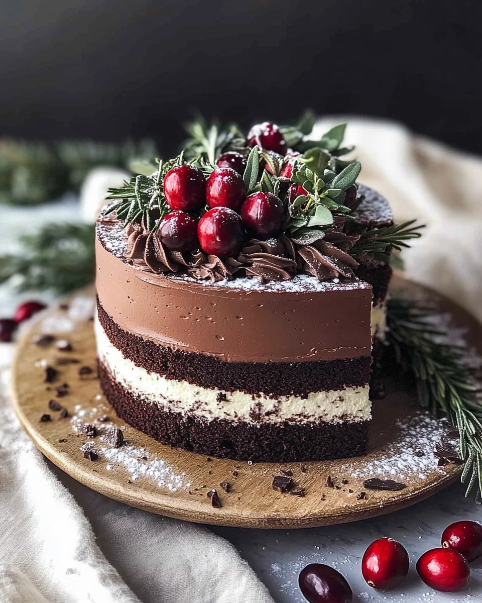 Double Chocolate Mousse Cake