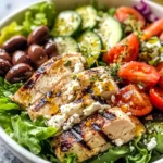 Easy Greek Salad with Chicken
