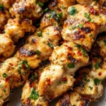 Garlic Parmesan Chicken Skewers
