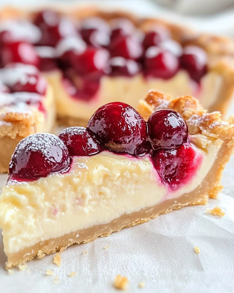 German Cherry Cake - Cherry Custard Pie