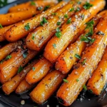 Honey Garlic Butter Roasted Carrots