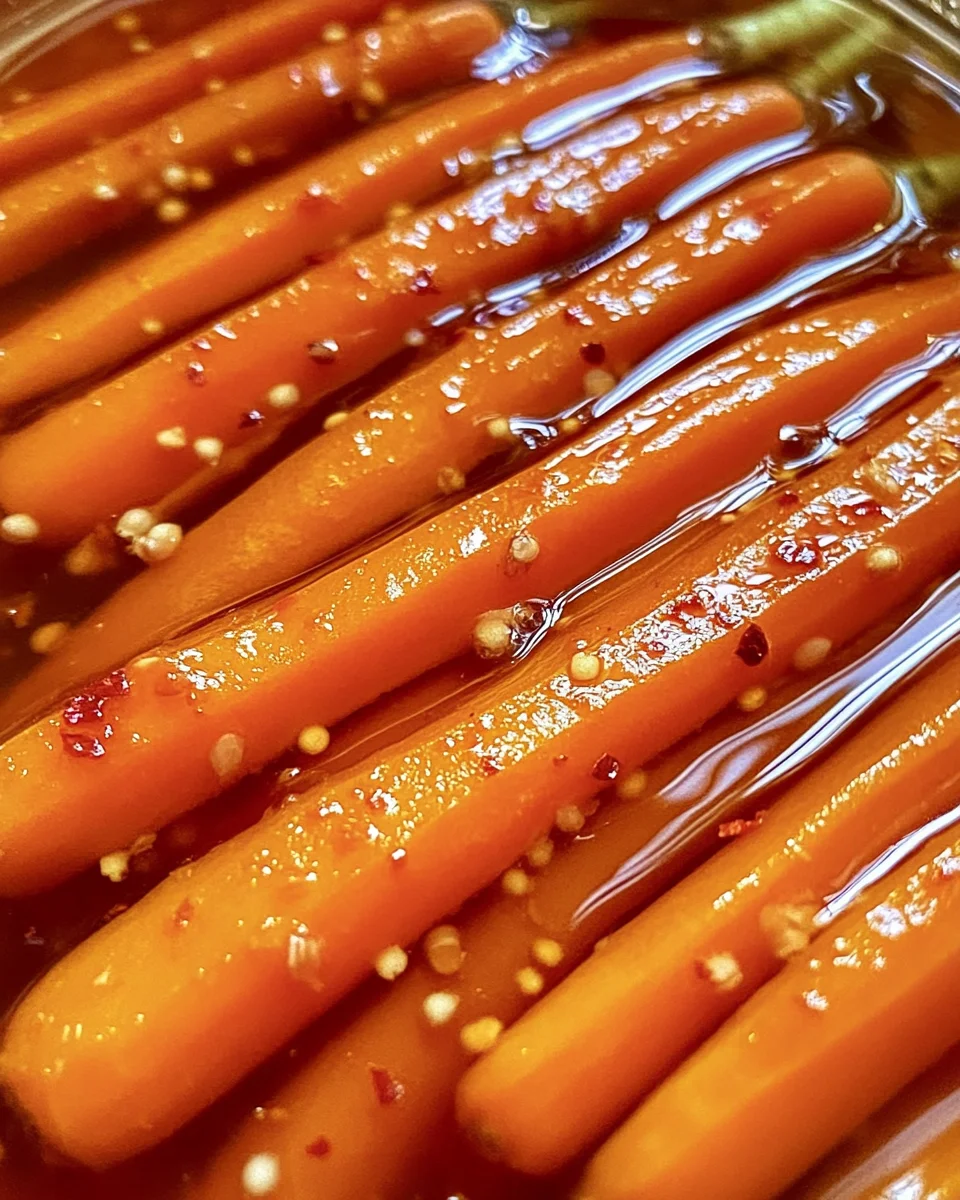 Hot Honey Pickled Carrots